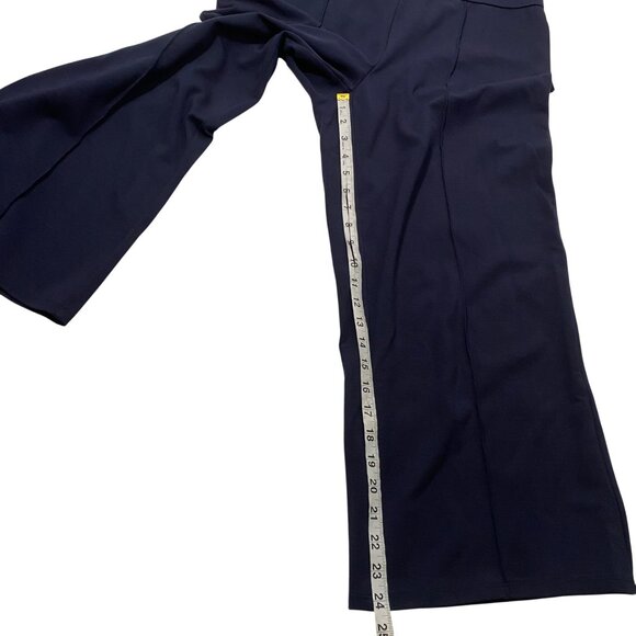J. Jill Wearever Collection Womens pull on ponte knit Navy Wide Leg Pants Size M - Picture 7 of 8